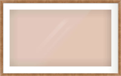 Brushed Bronze with Black Sides Flat Frame for 800 × 450mm artwork, with Smooth White Single Mount