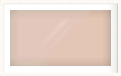 Ivory Flat Frame for 800 × 450mm artwork, with Smooth White Single Mount