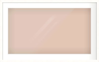 Ivory Flat Frame for 800 × 450mm artwork, with Smooth White Single Mount