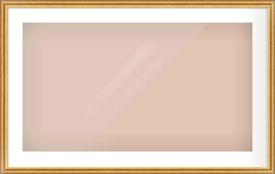Gold Reverse Frame for 800 × 450mm artwork, with Smooth White Single Mount
