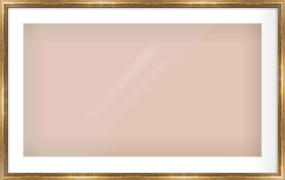 Gold Cushion Frame for 800 × 450mm artwork, with Smooth White Single Mount