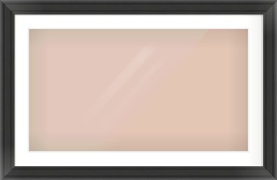 Black Spoon Frame for 80 × 45cm artwork, with Smooth White Single Mount