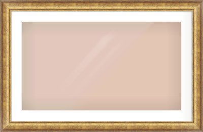 Gold Dome Frame for 800 × 450mm artwork, with Smooth White Single Mount