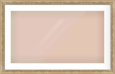 Distressed Gold Dome Frame for 800 × 450mm artwork, with Smooth White Single Mount