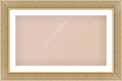 Gold Reverse Frame for 800 × 450mm artwork, with Smooth White Single Mount