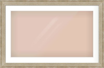 Ivory Scoop Frame for 800 × 450mm artwork, with Smooth White Single Mount