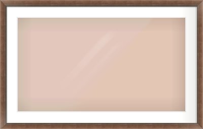 Brown Flat Frame for 800 × 450mm artwork, with Smooth White Single Mount
