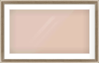 Silver Cushion Frame for 80 × 45cm artwork, with Smooth White Single Mount