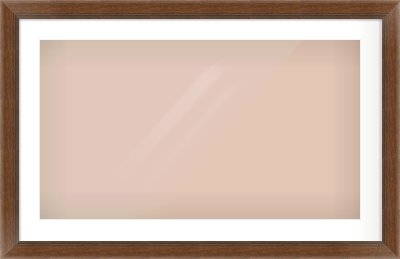 Brown Flat Frame for 800 × 450mm artwork, with Smooth White Single Mount
