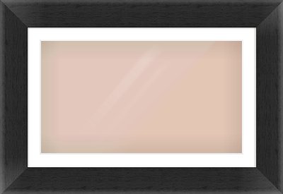 Black Flat Frame for 80 × 45cm artwork, with Smooth White Single Mount