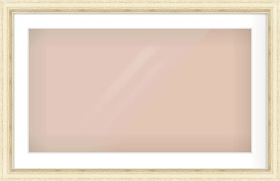 Ivory Distressed Frame for 800 × 450mm artwork, with Smooth White Single Mount