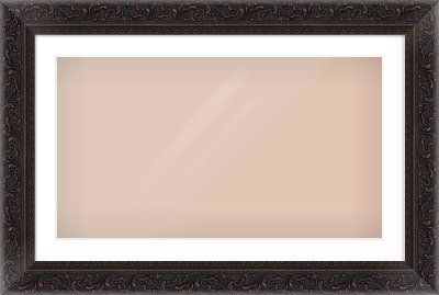 Black Reverse Frame for 80 × 45cm artwork, with Smooth White Single Mount
