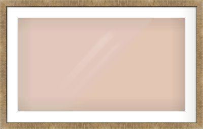 Bronze Flat Frame for 800 × 450mm artwork, with Smooth White Single Mount