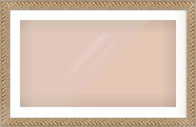 Gold Rope Frame for 800 × 450mm artwork, with Smooth White Single Mount