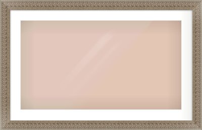 Silver Dome Frame for 80 × 45cm artwork, with Smooth White Single Mount
