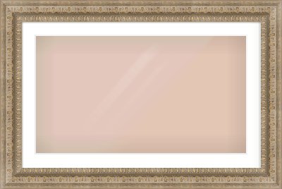 Gold Reverse Frame for 800 × 450mm artwork, with Smooth White Single Mount