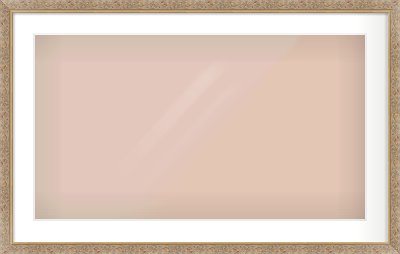 Gold Scoop Frame for 800 × 450mm artwork, with Smooth White Single Mount