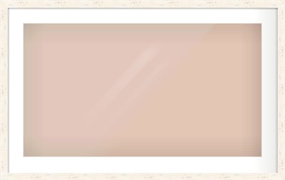 White Flat Frame for 800 × 450mm artwork, with Smooth White Single Mount