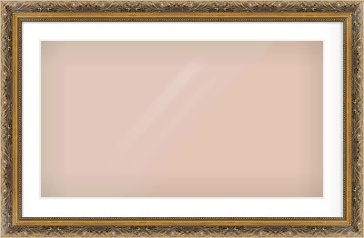 Gold Scoop Frame for 800 × 450mm artwork, with Smooth White Single Mount