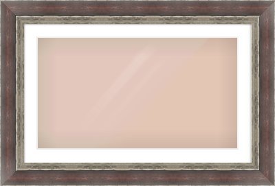 Brown Reverse Frame for 800 × 450mm artwork, with Smooth White Single Mount