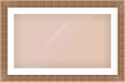 Gold Reverse Frame for 800 × 450mm artwork, with Smooth White Single Mount
