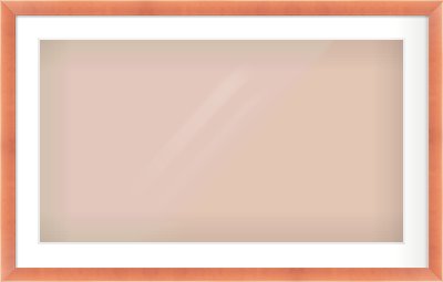 Bronze Flat Frame for 800 × 450mm artwork, with Smooth White Single Mount
