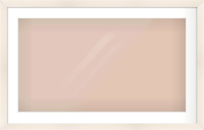 White Flat Frame for 800 × 450mm artwork, with Smooth White Single Mount