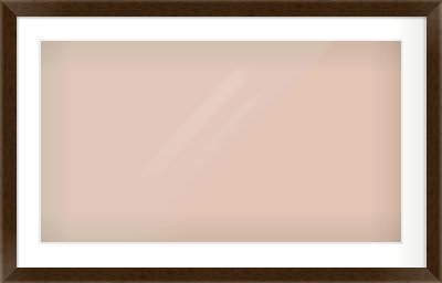 Wenge Stained Flat Frame for 800 × 450mm artwork, with Smooth White Single Mount