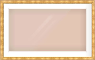 Gold Reverse Frame for 800 × 450mm artwork, with Smooth White Single Mount