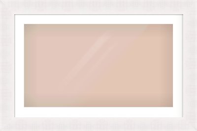 Rough Cut Effect Flat Frame for 800 × 450mm artwork, with Smooth White Single Mount