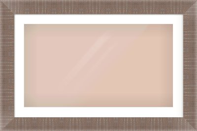 Rough Cut Effect Flat Frame for 800 × 450mm artwork, with Smooth White Single Mount