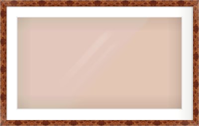 Brown Flat Frame for 800 × 450mm artwork, with Smooth White Single Mount