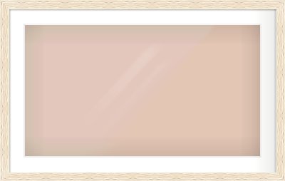 Ivory Flat Frame for 800 × 450mm artwork, with Smooth White Single Mount