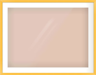 Yellow Paint Flat Frame for 800 × 600mm artwork, with Smooth White Single Mount