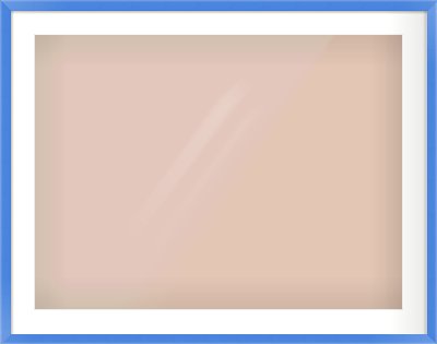 Light Blue Paint Flat Frame for 800 × 600mm artwork, with Smooth White Single Mount