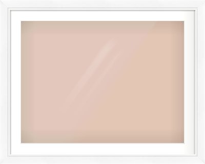 White Reverse Frame for 80 × 60cm artwork, with Smooth White Single Mount