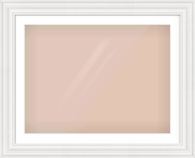 White Spoon Frame for 80 × 60cm artwork, with Smooth White Single Mount