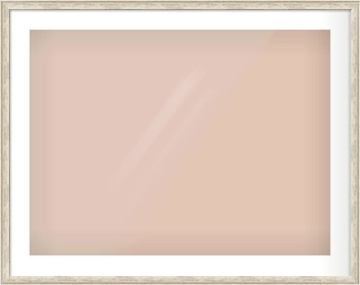 Champagne Silver with Black Sides Cushion Frame for 800 × 600mm artwork, with Smooth White Single Mount