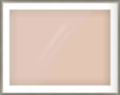 Silver Cushion Frame for 800 × 600mm artwork, with Smooth White Single Mount