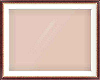 Brown Reverse Frame for 800 × 600mm artwork, with Smooth White Single Mount