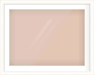 White / Natural Scoop Frame for 80 × 60cm artwork, with Smooth White Single Mount