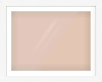 Natural Grain / White Stain Stepped Frame for 80 × 60cm artwork, with Smooth White Single Mount