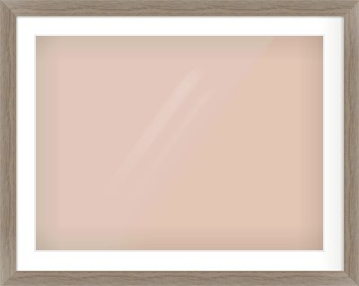 Grey Wood Flat Frame for 800 × 600mm artwork, with Smooth White Single Mount