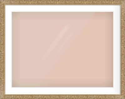 Light Brown Decorative Frame for 800 × 600mm artwork, with Smooth White Single Mount