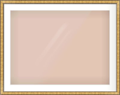 Gold Spoon Frame for 800 × 600mm artwork, with Smooth White Single Mount