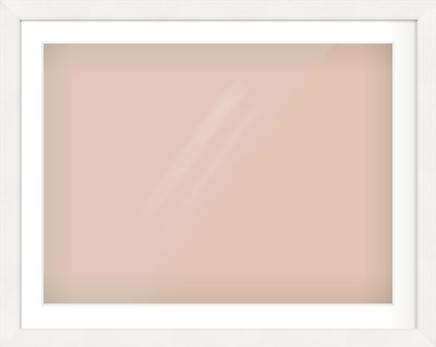 White Beveled Frame for 80 × 60cm artwork, with Smooth White Single Mount