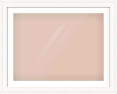 White Scoop Frame for 80 × 60cm artwork, with Smooth White Single Mount