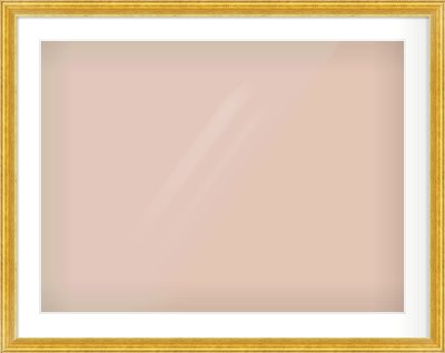 Gold Reverse Frame for 800 × 600mm artwork, with Smooth White Single Mount