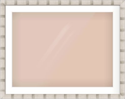 Silver Flat Frame for 800 × 600mm artwork, with Smooth White Single Mount
