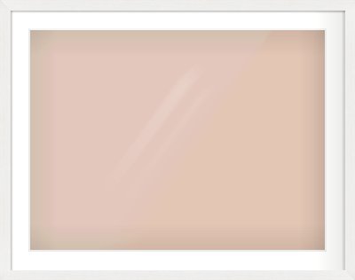 White Stain Flat Frame for 80 × 60cm artwork, with Smooth White Single Mount